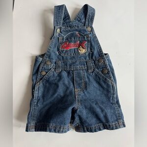 Baseball Short Overalls Shortalls 18mo